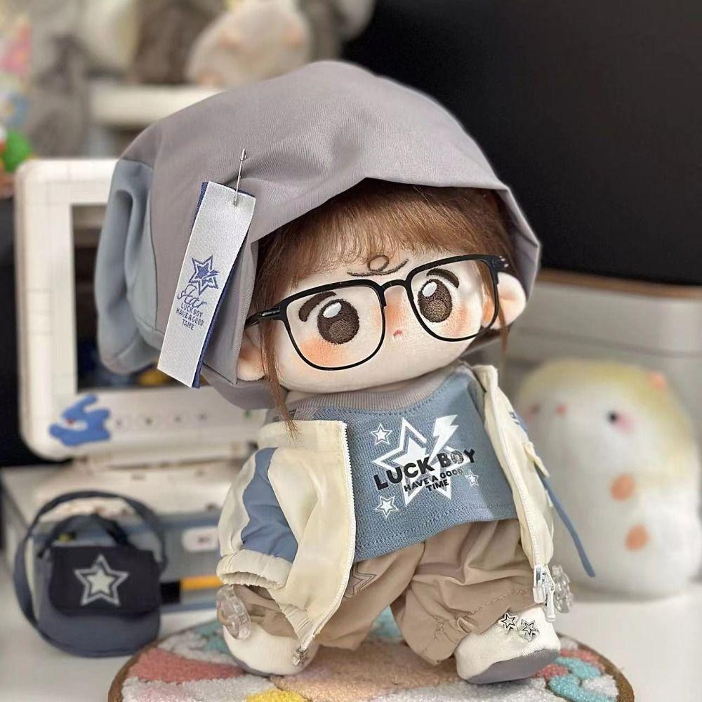 

Overalls 20cm Plush Toy Clothes Hoodie Plush Toy Clothes Cotton Doll Clothes Children s Gift синий