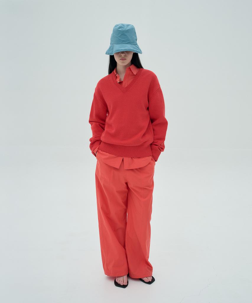 Jeonggamseutyudio Cotton V Neck Knit_5 Color