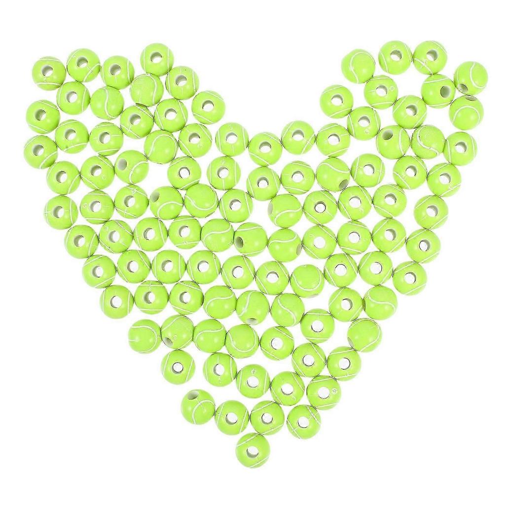 Creative DIY Acrylic Tennis Ball Beads for Bracelet Making 100Pcs Pack