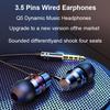 3.5mm Wired Headphones In Ear Headset Wired Earphones with Microphone Bass HiFi Stereo Earbuds Sports In-line Control For Phones