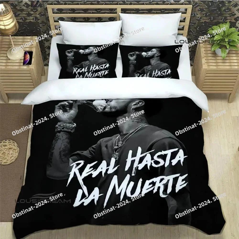 Rapper Anuel AA Bedding Set Printed Bed Set With Pillowcase Bed Duvet Cover Soft Single Double Queen Super King Size luxury gift