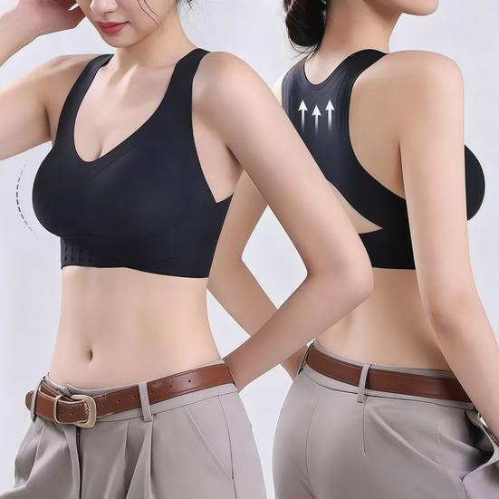Women Posture Bras, Front Closure Seamless Wireless Bra, with Ergonomic Back Support Soft Padding Underwear, for Natural Lift Everyday Wear