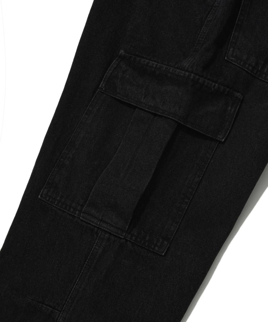 Saint Pain Sp Wide Fit Cargo Denim Pants - Black
