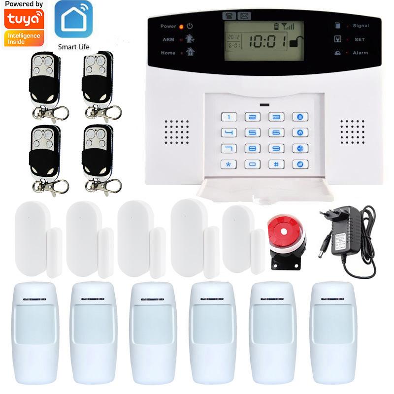 

Противоугонная сигнализация Tuya Smart TUYA WIFI + GSM, 106 зон, ЖК-экран, приложение