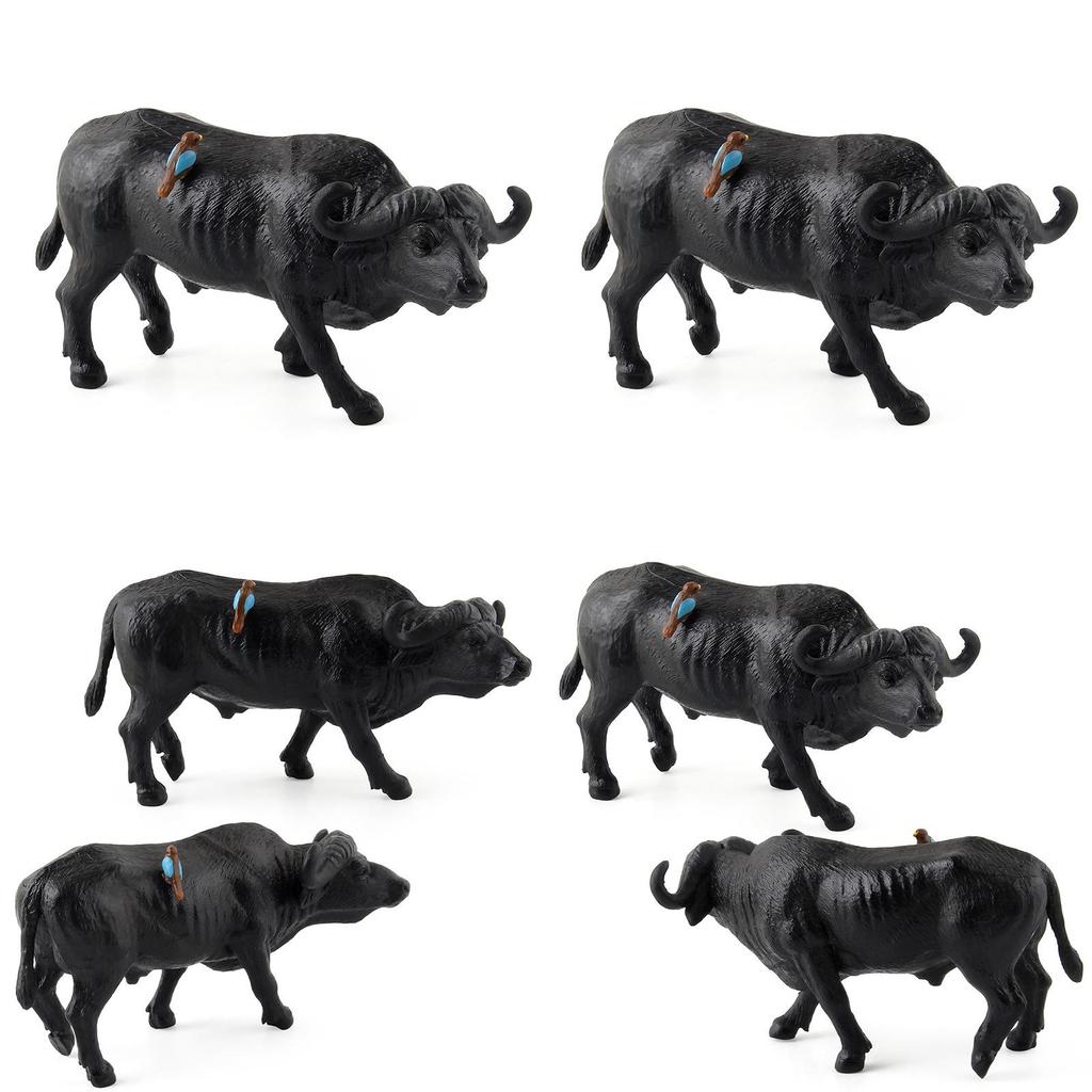 Wild Animal Water Buffalo Model Plastic Toy For Kids Educational Playroom Decor