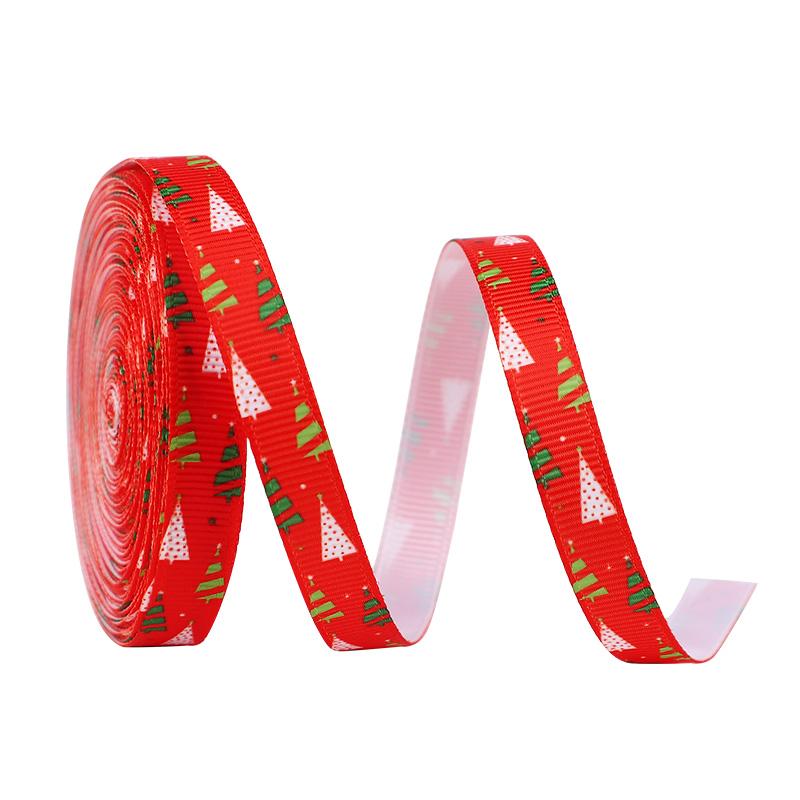 10 Yards 10mm Weihnachtsband Geschenkverpackung Polyesterband Schleife Neujahrsparty Handgemachte Geschenke Dekoration DIY Bastelmaterial