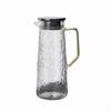 Hammered Glass Pitcher Large Capacity Borosilicate Tea Pot Heat Resistant Cold Water Jug