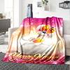 1pc Diddl Blanket with Custom Name, Gift, for Men and Women, Soft Blanket, Good for Sofa Bed Couch Travel, Lightweight Flannel Blanket