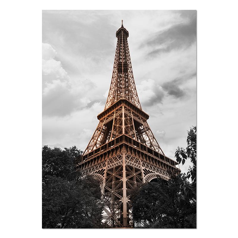 Paris Tower Ferris Wheel Tram Road Street Wall Art Canvas Painting Nordic Posters And Prints Wall Pictures For Living Room Decor