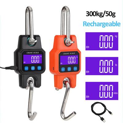 Digital Hanging Scale Rechargeable Portable Heavy Duty Crane Scale Stainless Steel Weight Balance Luggage Scale 200 * 180 * 65mm