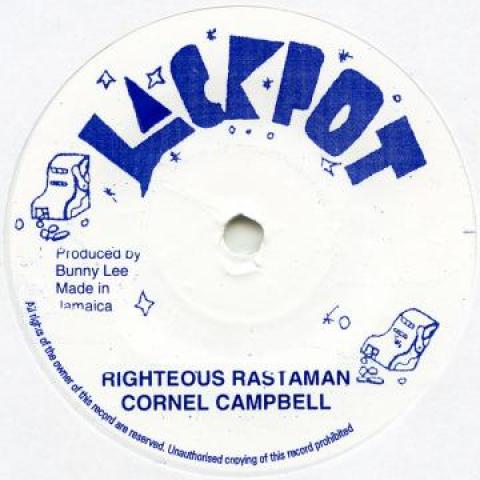 

7inch Record CORNELL CAMPBELL / KING TUBBY - Righteous Rastaman GDR101 Jackpot UK 1975 UK Reggae, Ska & Dub