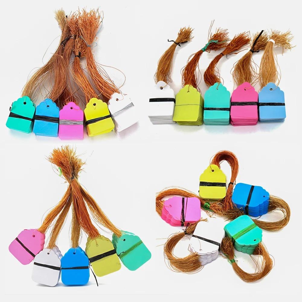 100 pz Etichette Riutilizzabili in PVC per Piante da Appendere con Cordino Segnalibri Etichette da Giardino Scrivibili Decorazione da Giardino Etichetta Prezzo Esterno