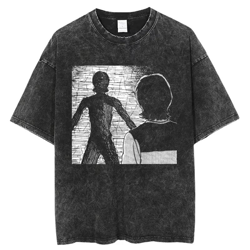 Hot Sale Horror Manga Tomie Graphic T-shirt Men Women T Shirt Hip Hop Y2k Washed Oversized Tee Hip Hop Gothic Cotton T-shirts
