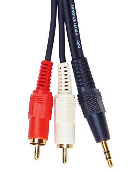 Stereo Mini Plug To RCA Red White OFC Audio Cable MST-3 (3m) 3.5