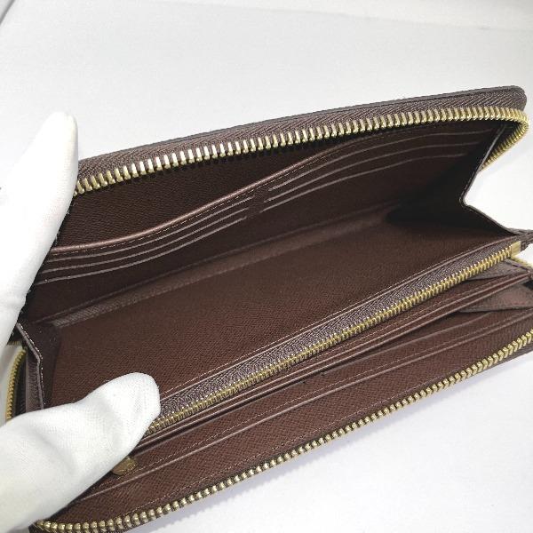 LOUIS VUITTON Zippy wallet N41661 Long Wallet purse Damier canvas Brown Used