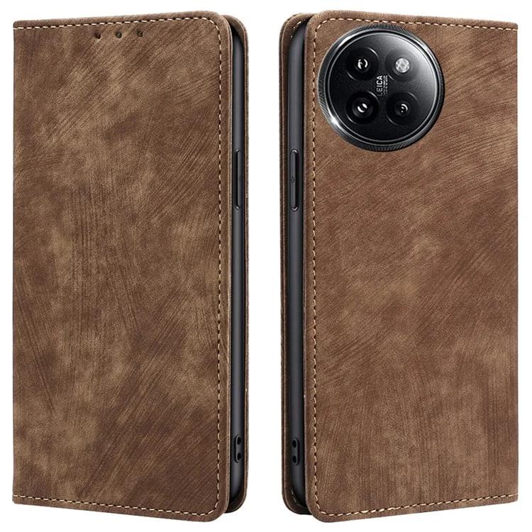 

Для Xiaomi Civi 4 Pro 5G Магнитный чехол для телефона RFID-блокировка слотов для карт Кожаный чехол