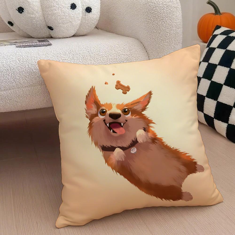 

CCorgi Cushion Cover Linen Pillow Case Soft Breathable Protective Couch Room Decoration 30x30cm