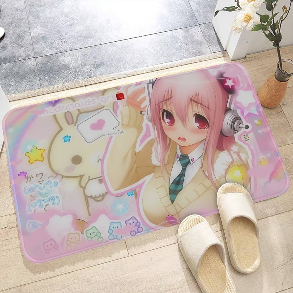 1PC Idol SUPER SONICO Entrance Door Mat Washable Non-Slip Living Room Sofa Chairs Area Mat Kitchen Welcome Doormat