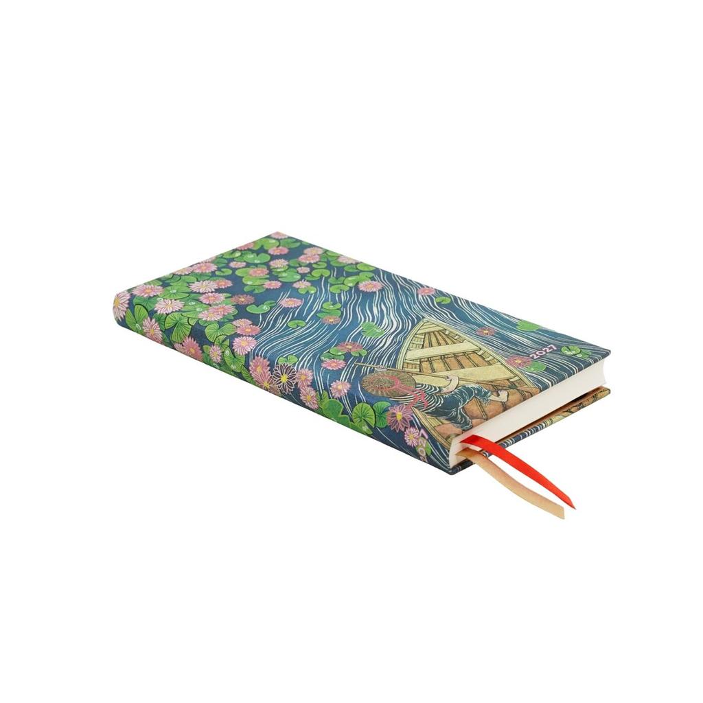 Paperblanks 2027 English Diary Lotus River Slim Hardcover Weekly Planner Journal DE1915-3