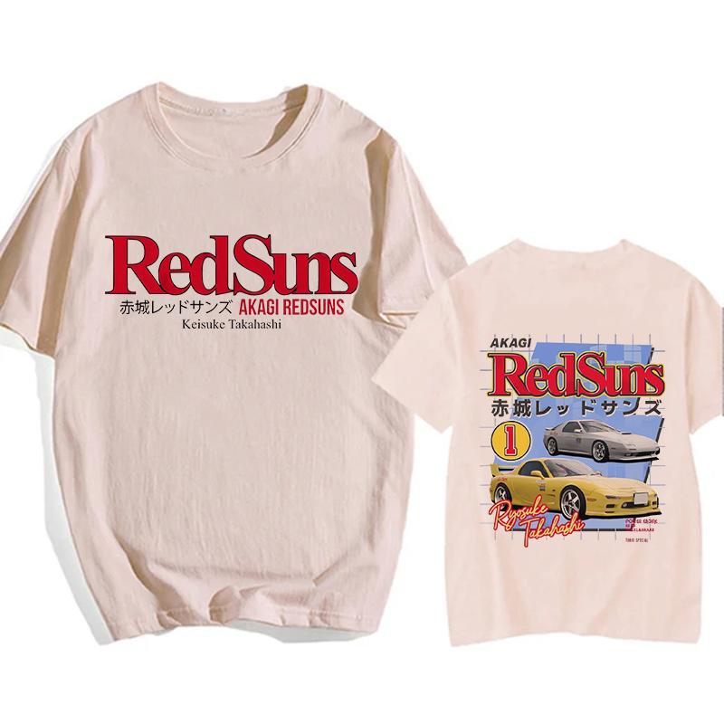 Japonské anime Initial D EU velikost tričko Redsuns kreslené gotické topy AE86 vtipné Harajuku manga tričko pánské grafické tričko mužské