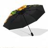 Plants VS Zombies Print Automatic Open Close Umbrella, Portable Foldable Umbrella, for Outdoor Commute Camping Trip, Ideal Birthday Gift