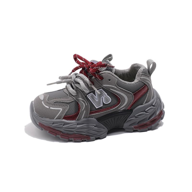 Kids' Korean Style Dad Sneakers - Velvet Lined, Non-slip, Soft Sole, Casual Running Shoes (Sizes 26-36)