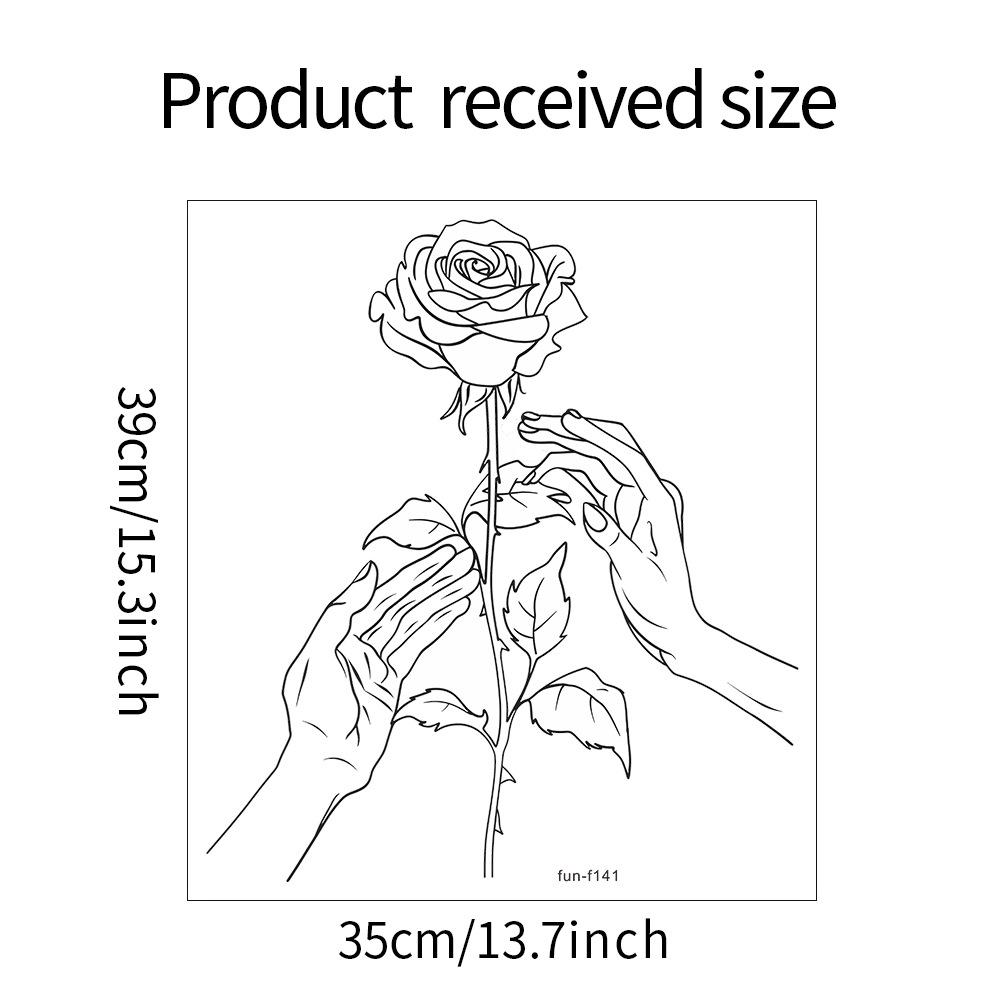 

Fun-f141 Черно-белый эскиз Пальма Цветок Спальня Гостиная Стена Ландшафтный дизайн Декоративные настенные наклейки 35*39CM/fun-f141