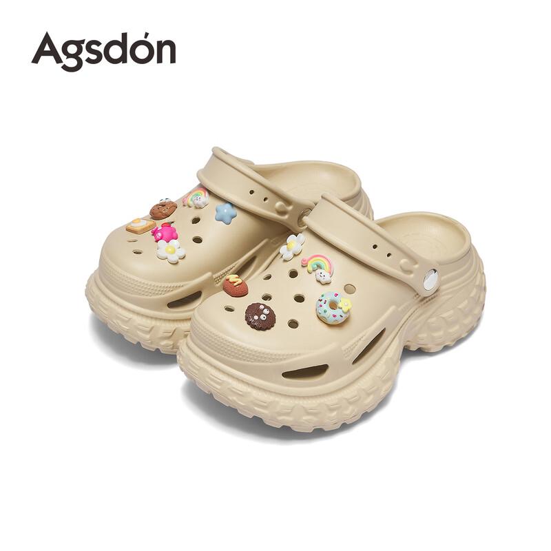 Agsdon Women s Convertible Perforated Platform Sandals 35-36