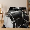 Drum Kit Drum Set Music Instruments Flannel Blanket Soft Warm Throw Blanket for Bedroom Living Room Bed Travel Camping Picnic