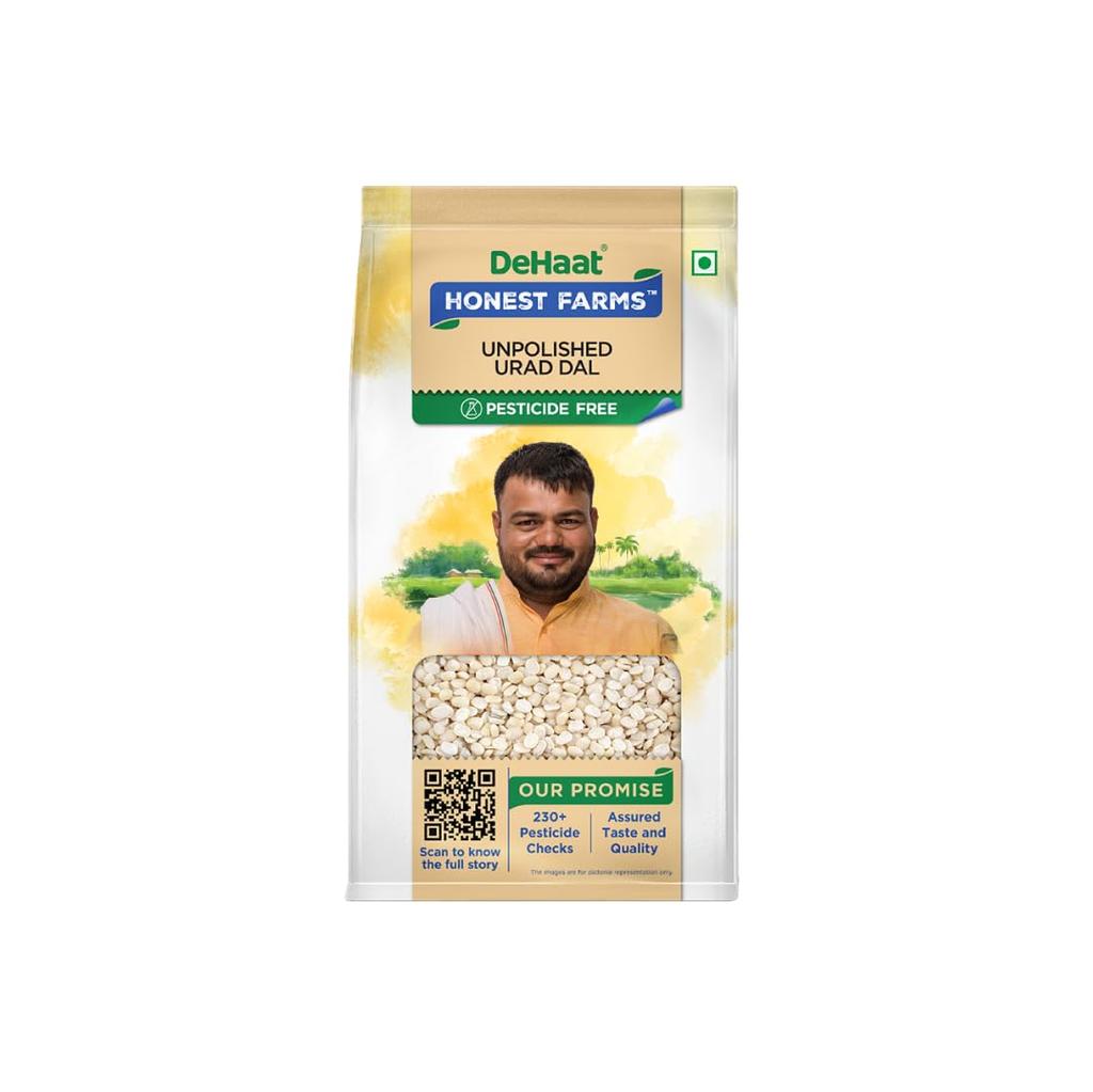 DeHaat Honest Farms Pesticide Free Unpolished Urad Dal 1 KG