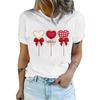 European & American POSITANO Mango Lemon Print Loose Short-Sleeve Women's T-Shirt