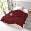 Flannel Blankets Soft Skin-friendly Solid Home Casual Nap Bedclothes Mechanical Wash Warm Fleece Blanket Bed Sofa Lightweight