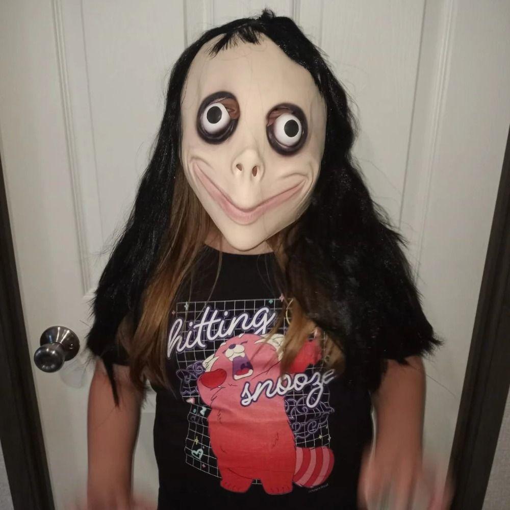 Cosplay Momo Scary Mask Scary Halloween Mask Ghost House Decoration Props Halloween Ghost Mask Men