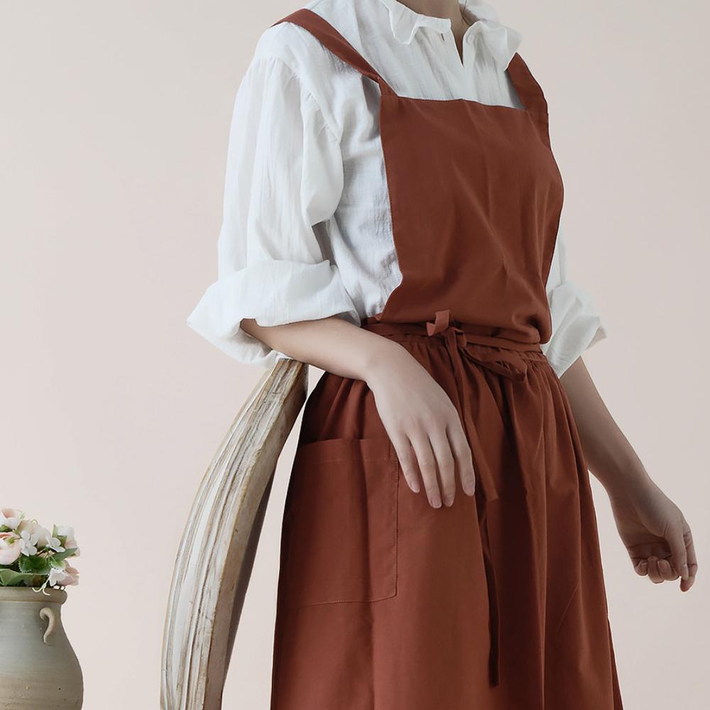 Waterproof Restaurant Stylish Design ApronFlorist Apron Cotton Gardening Coffee Shops Kitchen Apron for Baking Cooking  BBQ & Grill Cleaning
