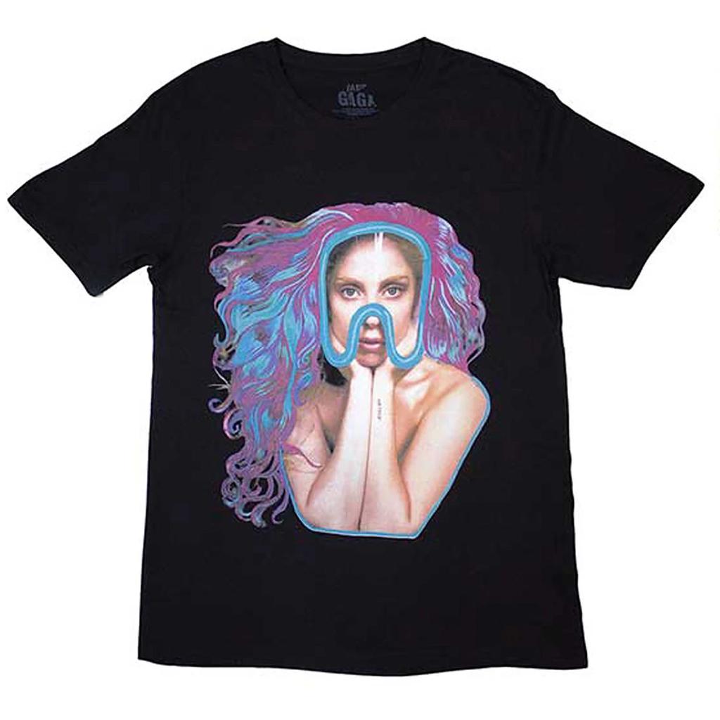 Men's Lady Gaga Artpop Goggles T-shirt Large Black