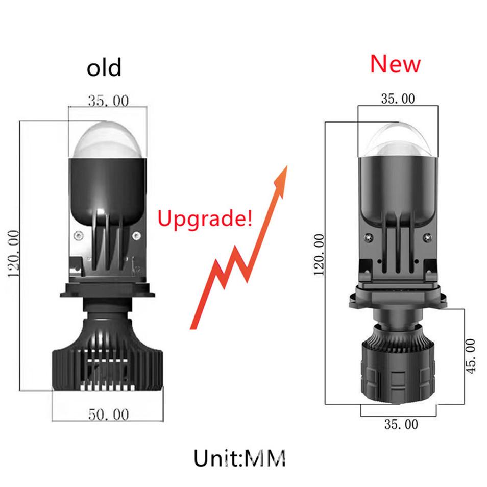 A82 H4 LED Dual Light Lens for Cars - Simple Installation, High Power, Laser-Focused.