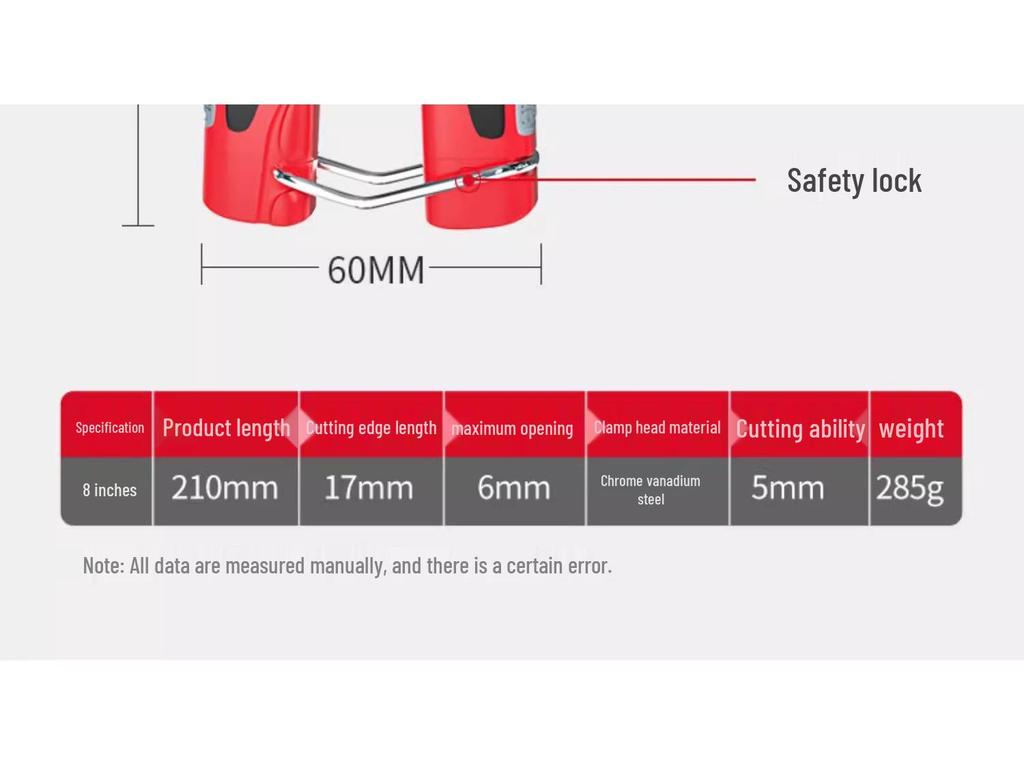 Delixi 8-inch Steel Rebar and Wire Cutting Pliers
