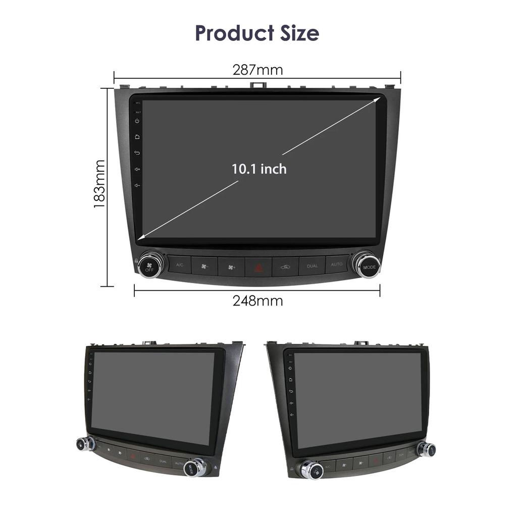Hizpo 4G Intelligentes Autoradio 2Din Android 14 Autoradio für Lexus IS250 IS300 IS200 IS220 IS350 Multimedia Video Player Navigation GPS Haupteinheit