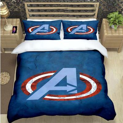 Conjunto de Cama Fashion Super-Herói A-Vingadores Estampado Capa de Edredom Colcha Cama Jovem Crianças Menina Meninos Luxo Presente de Aniversário
