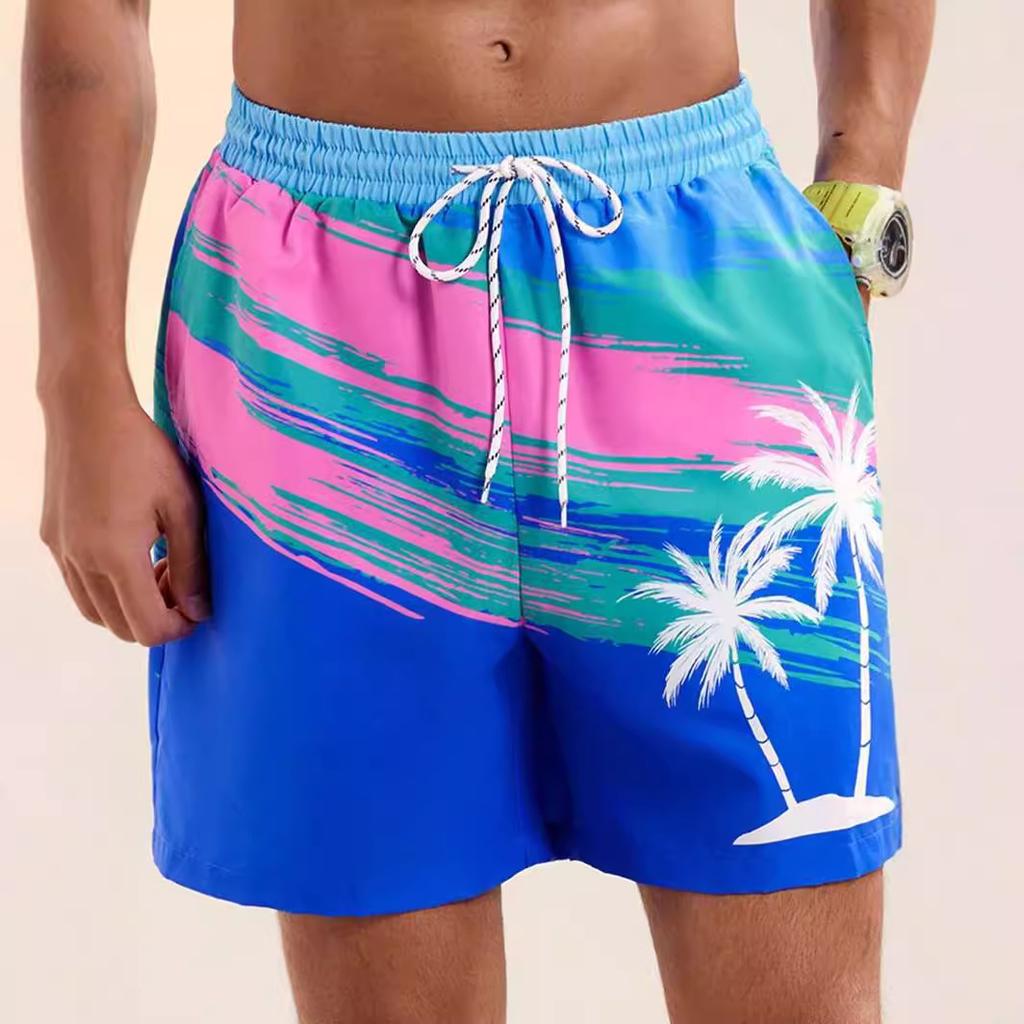 Drawstring, breathable and versatile men's 3D printed shorts are new