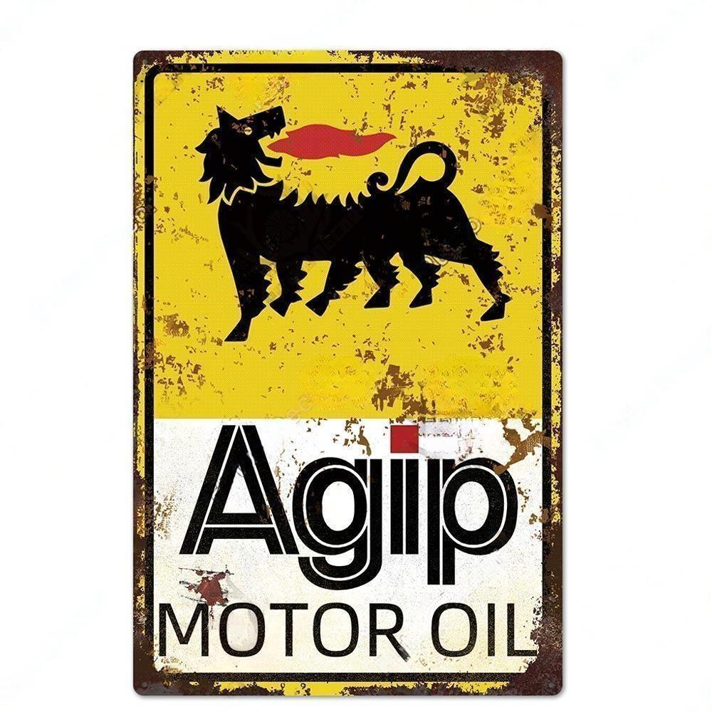 Engine Oil Vintage Tin Signs Poster Metal Sign Decorative Plaque for Garage Gas Station Man Cave Club Bar Home Room Wall Decor