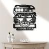 Exclusive Custom Metal Nameplate for Truck Campers Personalized Campfire Motif Art Durable Stylish Home Outdoor Decor