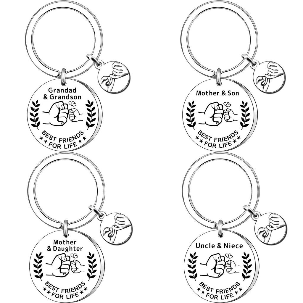 Chaveiro de Aço Inoxidável Atacado Para Dia dos Pais e Dia das Mães Presente Perfeito Para Tia e Sobrinho