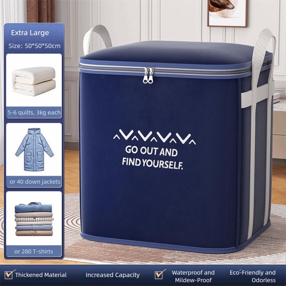 

Большой Вместимости Домашний Ящик для Хранения Сверхпрочный Мешок для Хранения Одежды Органайзер для Одеял и Одежды Дом 50*50*50cm