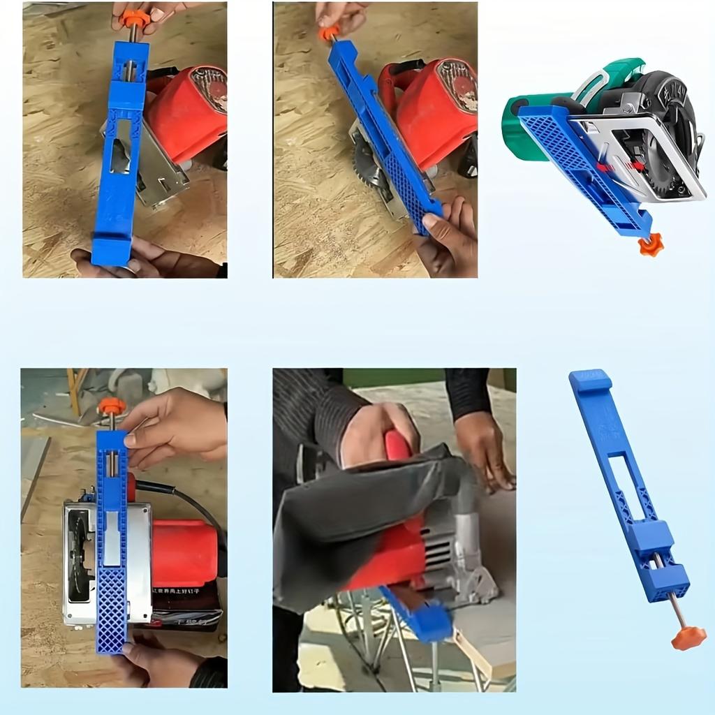 Linear motion guide rail for circular saw, adjustable base guide rail with clamp, compatible with 3-1/2 to 7-inch circular saw
