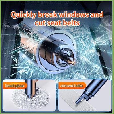 Car Safety Emergency Hammer, Emergency Glass Window Breaker With Base, Car Seat Belt Cutter, Automotive Emergency Escape Tool