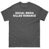 Social Media Killed Romance T-shirts Viral Tee Gift for Men Women Gen Z Shirt Trending Shirt Unisex Tshirt Oversized T Shirt Top