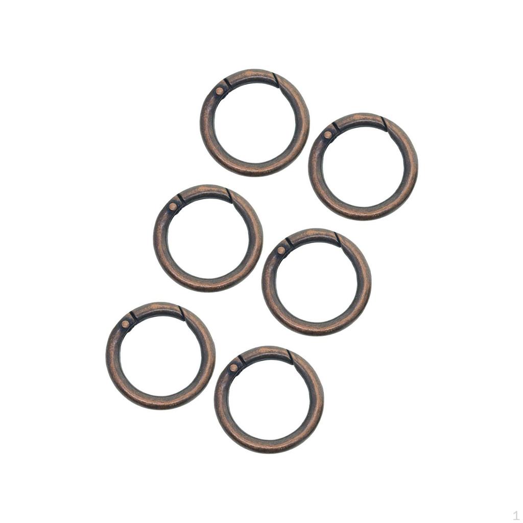 Set 6 Clipsuri Tip Carabină cu Inele O cu Arc pentru Artizanat DIY