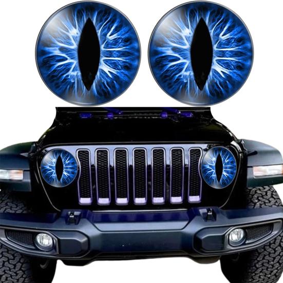 1 Paio Adesivi Impermeabili in PVC per Fari 'Occhi di Bestia', Adesivi per Auto, Adesivi Impermeabili per Luci Auto, Facili da Installare, Accessori Auto Resistenti alle Intemperie