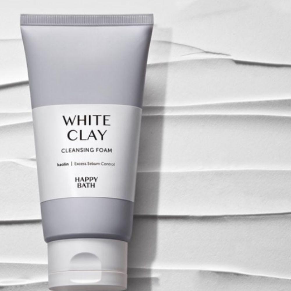 HAPPY BATH White Clay Pore Cleansing Foam 150g X 2